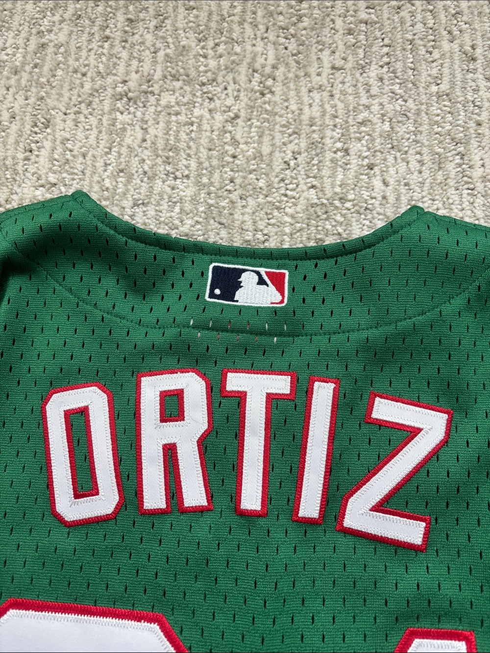 David Ortiz 34 Green Red Sox Jersey Youth M - Picture 6 of 7
